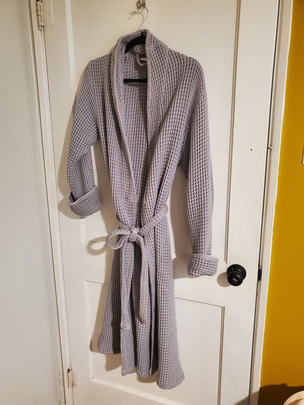 Brooklinen Light Gray Waffle-Knit Robe